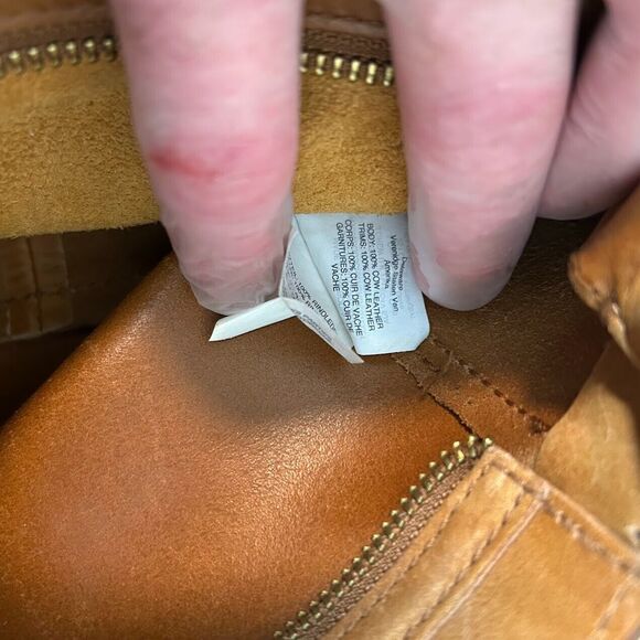 Madewell Mini Abroad Leather Crossbody Bag Purse Tan Brown Leather L4913 - Picture 5 of 6